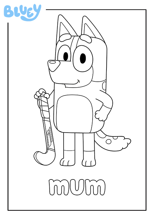 450 Bluey Coloring Pages Dad  HD